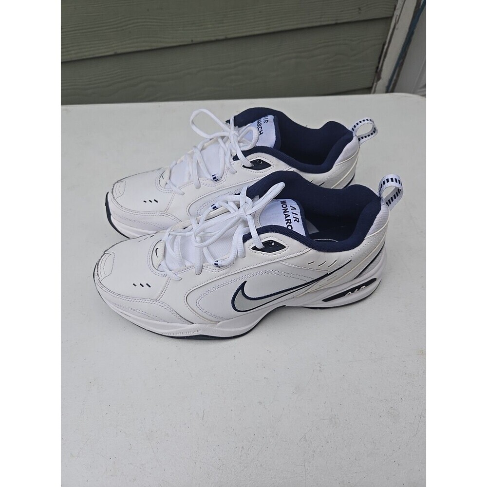 Mens Nike Air Monarch IV White/Navy mens Shoes Size 11.5